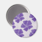 Lila Blumen-Muster-Magnet Magnet (Vorderseite/Rückseite)