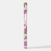 Lila Blumen, Muster von Blume, Ihr Name iPhone Hülle (Rechte Seite)