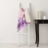 Lila Blumen, Muster von Blume, Ihr Name Sherpadecke (Beispiel)