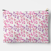 Lila Blumen Nahtloses Muster - Elegante Blüte D Zubehörtasche (Rückseite)