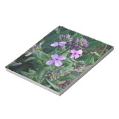 Lila Blumen Notizblock (Rotiert)
