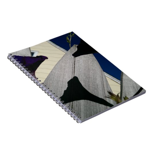 Lila Blumen Notizblock (Rechte Seite)