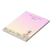 Lila Blumen Notizblock (Rotiert)