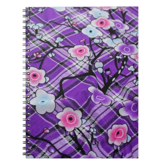Lila Blumen Notizblock (Vorderseite)