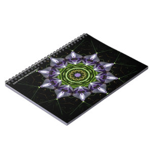 Lila-Blumen-Notizbuch Notizblock