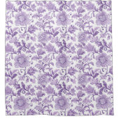 Lila Blumen-Paisley-Duschvorhang Duschvorhang (Vorderseite)