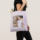 Lila Blumen Pferd Tragetasche für Mädchen Tasche (Von Nahem)