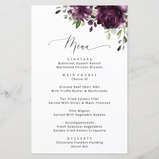 Lila Blumen, Pflaume, Blume, Brautparty (Vorderseite)