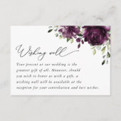 Lila Blumen, Pflaume Blume, Hochzeitswünsche gut Begleitkarte (Vorderseite)