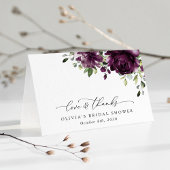 Lila Blumen, Pflaumenblumen, Boho, Brautparty Dankeskarte