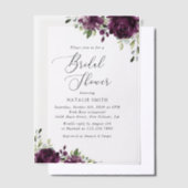 Lila Blumen, Pflaumenblumen, Boho, Brautparty Pergament Einladungen (Versetzt)
