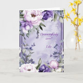 Lila Blumen Pflege Karte (Gelbe Blume)