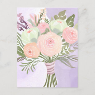 Lila Blumen Postkarte