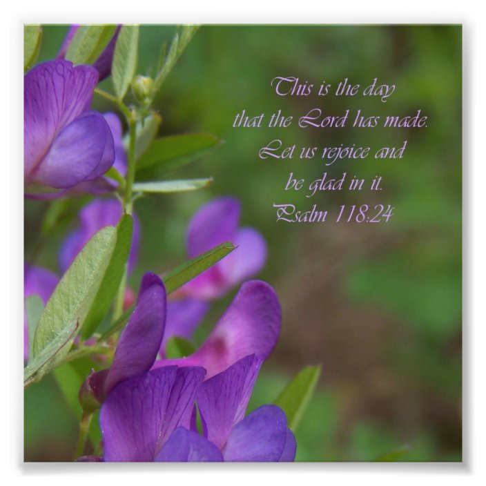 Lila BlumenPsalm11824 BibelVersFotoDruck Fotodruck Zazzle.de