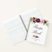 Lila Blumen Recipe Book Notizblock (Innenseite)