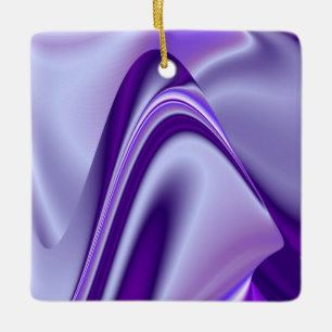 Lila-Blumen-Regenbogen-Träume Keramikornament