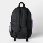 Lila Blumen, Rose, Glitzer Lavendel Rucksack (Rückseite)