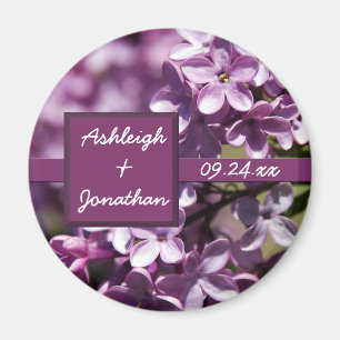 Lila Blumen-Save the Date Magnet