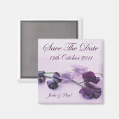 Lila Blumen - Save the Date Magnet (Vorderseite/Rückseite)