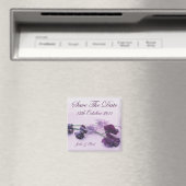 Lila Blumen - Save the Date Magnet (In Situ (Geschirrspüler))
