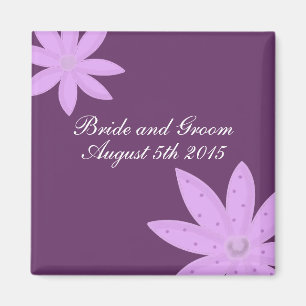 Lila Blumen Save-the-Date Magnet