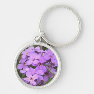 Lila Blumen Schlüsselanhänger