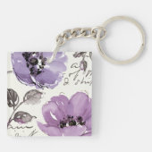 Lila Blumen Schlüsselanhänger (Rückseite)