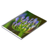 Lila Blumen Spiral Foto Notizbuch Notizblock (Linke Seite)