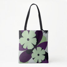 Lila Blumen-Tasche – Moderne Minimalistische Gesta