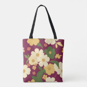 Lila Blumen-Tasche Tasche (Rückseite)
