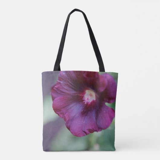 Lila Blumen-Tasche Tasche (Rückseite)