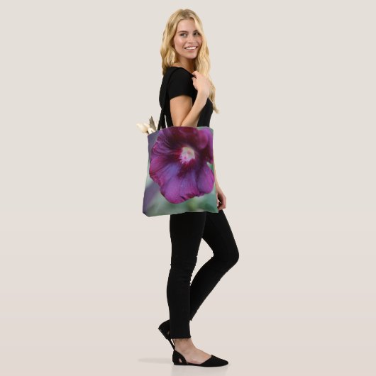 Lila Blumen-Tasche Tasche (Am Model)