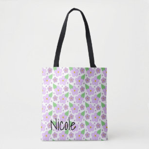 Lila Blumen-Taschen-Tasche Tasche