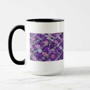 Lila Blumen Tasse