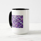 Lila Blumen Tasse (Vorderseite Links)