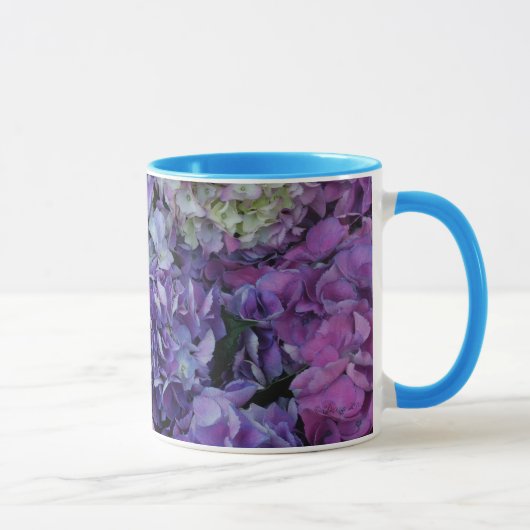 Lila Blumen Tasse (Rechts)