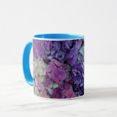 Lila Blumen Tasse (Vorderseite Links)