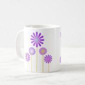 Lila Blumen-Tasse für Großmutter Kaffeetasse (Vorderseite Links)