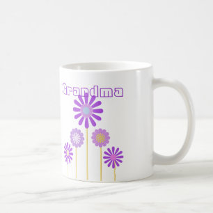 Lila Blumen-Tasse für Großmutter Kaffeetasse
