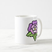 Lila-Blumen-Tasse Kaffeetasse (VorderseiteRechts)