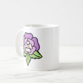 Lila-Blumen-Tasse Kaffeetasse (Vorderseite Links)