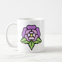 Lila-Blumen-Tasse