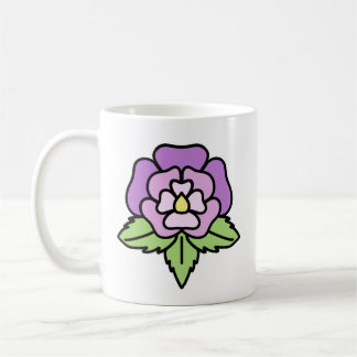 Lila-Blumen-Tasse Kaffeetasse