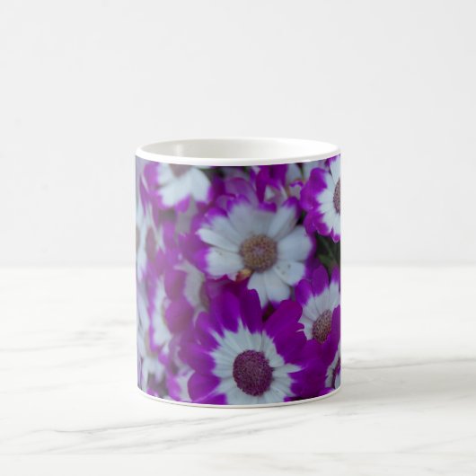 Lila Blumen-Tasse Kaffeetasse (Mittel)