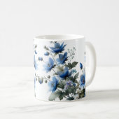 Lila Blumen Tee Tasse Tasse (VorderseiteRechts)