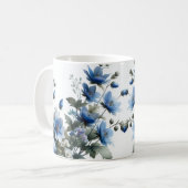 Lila Blumen Tee Tasse Tasse (Vorderseite Links)