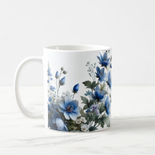 Lila Blumen Tee Tasse Tasse (Links)