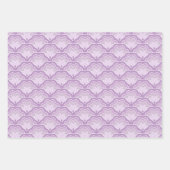 Lila Blumen Thema Geschenkpapier Set (Vorderseite)