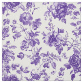 Lila Blumen-Toile-Muster Stoff (Muster)