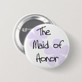 Lila Blumen-Trauzeugin Button (Vorne & Hinten)